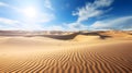 Yellow sand dunes, arid nature, Sachara desert Royalty Free Stock Photo