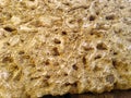 Yellow sand stone with holes