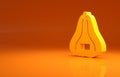 Yellow Sauna hat icon isolated on orange background. Minimalism concept. 3d illustration 3D render