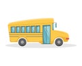 Yellow school bus. Education illustration. New academic year