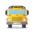 Yellow school bus icon Isolated on white background Royalty Free Stock Photo