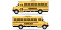 Yellow school bus icon isolated on white background Royalty Free Stock Photo