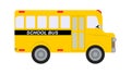 Yellow School Bus Illustration Isolated on White Background Royalty Free Stock Photo