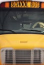 Yellow School Bus In Motion