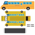 Yellow School Bus PaperModel cut and glue it