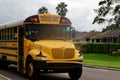 Yellow school bus in the USA