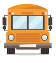 Yellow school bus vector illustration. Royalty Free Stock Photo