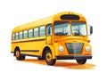 Yellow school bus vector illustration Royalty Free Stock Photo