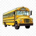 Yellow school bus vector illustration Royalty Free Stock Photo