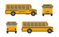 Yellow school bus vector illustration Royalty Free Stock Photo