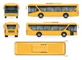 Yellow school bus vector mockup Royalty Free Stock Photo