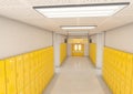Yellow School Lockers Light Royalty Free Stock Photo