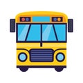 yellow schoolbus front transport Royalty Free Stock Photo