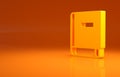 Yellow Science book icon isolated on orange background. Minimalism concept. 3d illustration 3D render