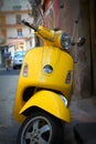 Yellow scooter Royalty Free Stock Photo