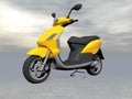 Yellow scooter - 3D render