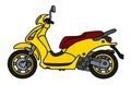 Yellow scooter