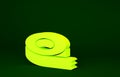 Yellow Scotch tape icon isolated on green background. Insulating tape. Minimalism concept. 3d illustration 3D render