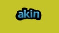 Yellow screen animation video written AKIN