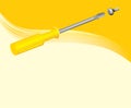Yellow screwdriver with Royalty Free Stock Photo