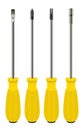 Yellow screwdriver set vector Royalty Free Stock Photo