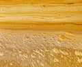 Yellow scum on the surface of dirty water Royalty Free Stock Photo