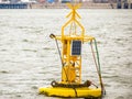 Yellow sea buoy Royalty Free Stock Photo