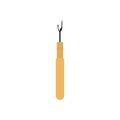 Yellow seam ripper icon illustration