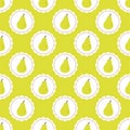 Yellow seamless pattern with pears