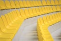 Yellow seats. Blank spaces for the audience Royalty Free Stock Photo