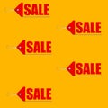 Yellow sell background for shop