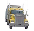 Yellow Semi Truck Royalty Free Stock Photo