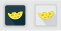 Yellow semicircular cheese icon