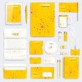 Yellow set of vector corporate identity template Royalty Free Stock Photo