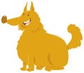 Yellow shaggy dog cartoon Royalty Free Stock Photo