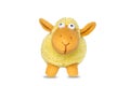 Yellow sheep doll made from fabric