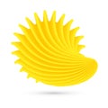 Yellow shell on white Vector