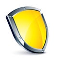 Yellow shield Royalty Free Stock Photo