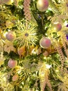 Yellow shimmering Christmas Decorations