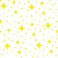 Yellow shining star seamless pattern, vector