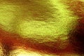 Yellow shiny foil texture as an abstract background