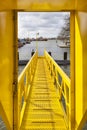 Yellow ship gangway Royalty Free Stock Photo