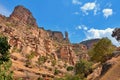 Hiking into Shirz Canyon, a canyon of geotouristic importance, near Kuhdasht, Lorestan in Iran Royalty Free Stock Photo