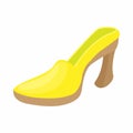 Yellow shoe icon, cartoon style Royalty Free Stock Photo