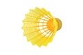 Yellow Shuttlecock. Royalty Free Stock Photo