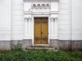 Yellow side gate of Synagogue in Kecskemet