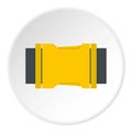 Yellow side release buckle icon circle