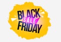 Yellow sign Black friday sale. Vector banner. For flyers, banner, billboard, signage. Royalty Free Stock Photo