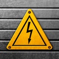 Yellow sign high voltage