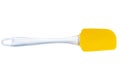 Yellow silicone scraper isolated on a white background Royalty Free Stock Photo